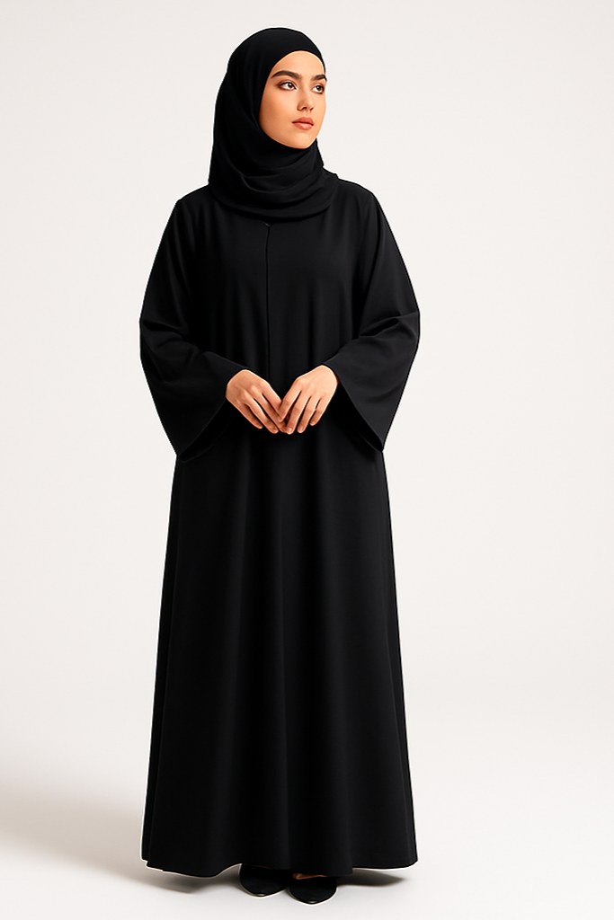 Professional studio photo of woman in abaya